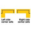 Corner Sofa Bed with Storage Container and Sleep Function Elastic Foam New ZARA