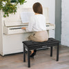 ♬Mustar Piano Stool Wooden Piano Bench With Storage Padded Keyboard Seat White