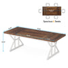 63-Inch Executive Desk, Large Office Computer Desk with Heavy Duty Metal Legs