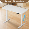 120-140cm Electric Standing Desk Adjustable Height Sit Stand Office Desk UK