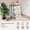 5 Drawers Dresser for Bedroom Wood Tall Chset of Drawer Metal Handle Living Room