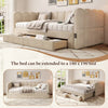3FT Single Daybed, Single Guest Bed Sofa Bed with Trundle and 2 Storage Drawers