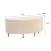 Bench With Storage SpaceUpholstered Bench With Velvet Storage Box