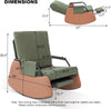 Upholstered Plush Rocking Recliner Accent Reading Chair w/ Footrest Side Pocket