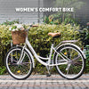 VIRIBUS 24/26Inch Ladies Women Beach Cruiser Bike Bicycle w/ Basket Comfort Ride