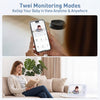 2K 2.4GHz WiFi Baby Monitor, Phone App & 5'' Screen Control, Smart Night Light