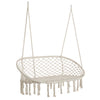 Hanging Hammock Swing Chair Cotton Rope Porch Swing for Indoor Outdoor Patio