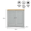 Bathroom Storage Cabinet | Grey Bathroom Cupboard with 2 Shelves |