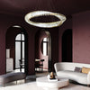 Crystal Chandelier LED Ceiling Light Pendant Lamp Height Adjustable Living Room