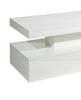 White Gloss Coffee Table with LED Lights – 90cm Modern Living Room Table