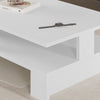 MANSU Modern Coffee Table with Open Storage Shelf – Rectangular Living Room Tabl