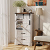 Farmhouse Bathroom Floor Cabinet Freestanding Storage Cabinet-White