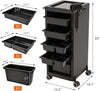 Large Salon Hairdresser Barber Beauty Trolley Storage Hair Spa Cart with 6 Trays