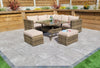 Signature Weave Georgia Brown Outdoor Garden Corner Sofa Table Set RRP £1282