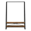 Clothes Rail, Heavy-Duty Clothes Rack with 2 Shelves, 6 S-Hooks