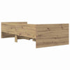 Bed Frame with Drawer Artisan Oak 100 x 200 cm Solid Pine Wood