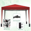 Pop Up Gazebo 3X3M Awning Canopy Party Tent Marquee 4 Sides Garden Outdoor Red