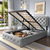 NEW OTTOMAN STORAGE UPHOLSTERED BED FRAME 4FT6 DOUBLE LEATHER GAS LIFT BED FRAME