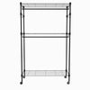 Heavy Duty Metal Double Rail Clothes Garment Hanging Rack Shelf Display Stand UK