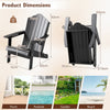 Outdoor Fire Pit Chair Folding Adirondack Chair with High Backrest