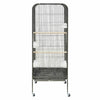 Rolling Large Bird Cage Metal Parrot Lovebird Canary Finch Aviary Budgie w/Stand