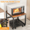 1 Set Iron Wood Mini Refrigerator Storage Rack Living Room Snack Trolley Kitchen