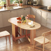 Folding Multifunction Table Drop Leaf Extendable Dining Table-Natural