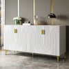 MODERN SIDEBOARD STORAGE CABINET WITH ADJUSTABLE SHELVES FOR LIVING ROOM WHITE