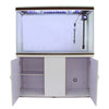 Aquarium Fish Tank Cabinet Large LED Lighting Tropical Marine White 4ft 300L