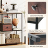 Behind Sofa Couch Table with Drawer and 4-Tier Display Shelf