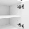 Hallway Furniture Set Wardrobe with Coat Rack Shoe Cabinet Bench & Cushion White