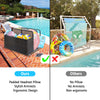 Outdoor Pool Float Storage Box with Wheels, PE Rattan Organizer for Patio & Pool