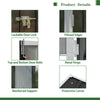 10x8FT Steel Apex Garden Shed Tool Equipment Organize W/Window Door Anthracite