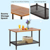 4 Pcs Outdoor Patio Furniture Set PE Rattan Patio Conversation Set