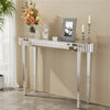 Dressing Table Silver Glass Entrance Table Mirrored Vanity Console Desk Dresser