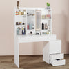 Dressing Table With 6 Drawers LED Mirror Set Makeup Desk Vanity Table Nbuzmzkixd