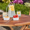Garden life Wooden Bistro Furniture Set Outdoor Folding Patio Table and 2 Chairs