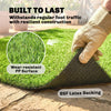 2pcs Artificial Grass Turf with Self-draining Fake Grass Mat 1m x 4m