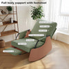 Upholstered Plush Rocking Recliner Accent Reading Chair w/ Footrest Side Pocket