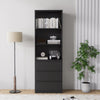 3 Tier Bookcase with Shelving Drawers for Storage Bookshelf Living Room Office