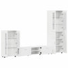 TV Cabinet Set FLORIN High Gloss White Engineered Wood