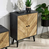 Sideboard 2 Doors Black Frame Storage Cupboard Cabinet Living Room Furniture
