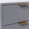 OHS Ribbed Bedside Table Cabinet 3/4/5/6 Draw Nightstand Side Board