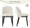 2-Pack Ergonomic Upholstered Dining Chair, Modern Wood Frame, 250 lb Load