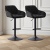 Set of 2/4 Bar Stools Velvet w/Armrest 8cm Thick Seat Swivel Bar Chair Breakfast