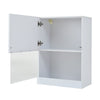 High Gloss White TV Wall Unit Set of 3 with LED Lights Display Cabinet & Shelves