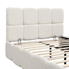 Upholstered Hydraulic Storage Bed Double 4ft6 with Velvet Headboard 135x190 cm