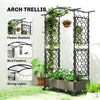 Raised Garden Bed with Arch Trellis, Raised Bed for Garden on Wheels