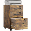 Office Filing Cabinet Pedestal Under Desk Storage Unit 3 Drawers Castors Beech
