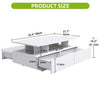 Led Coffee Table With 2 Drawer Storage, High Gloss Coffee Table For Living Room
